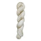 A skein of hand-dyed fingering/sock yarn color off-white grey
