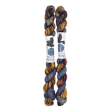 Blackbird Sycamore Fingering Mini Skein Yarn Color orange tan grey red speckles