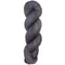 Gray skein of yarn on a white background