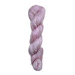 Pink skein of mohair yarn 