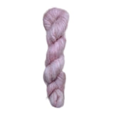 Pink skein of mohair yarn 
