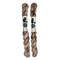 Two mini skeins of wool yarn hand dyed in Wyoming in the color pink brown speckles