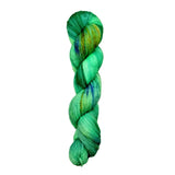 Blackbird Sycamore Fingering Mini Skein Yarn Color green orange blue speckles