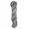 Skein of hand dyed fingering weight yarn in the color grey