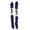 Mini skeins of hand dyed fingering weight yarn in the color violet