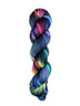 Black and rainbow colored yarn 