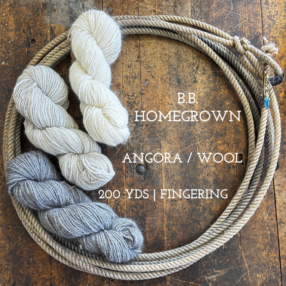 BB Homegrown Angora / Wool Yarn