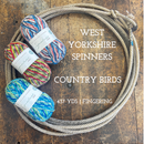 Skeins of colorful yarn on a wooden surface