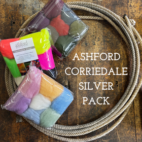 Ashford Corriedale Sliver Multi Color Pack Fiber