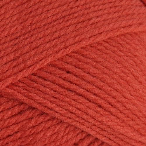 Upclose image of Nature Spun Wool Yarn in the color salmon red