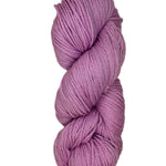 A skein of Berroco Vintage Worsted yarn color pink