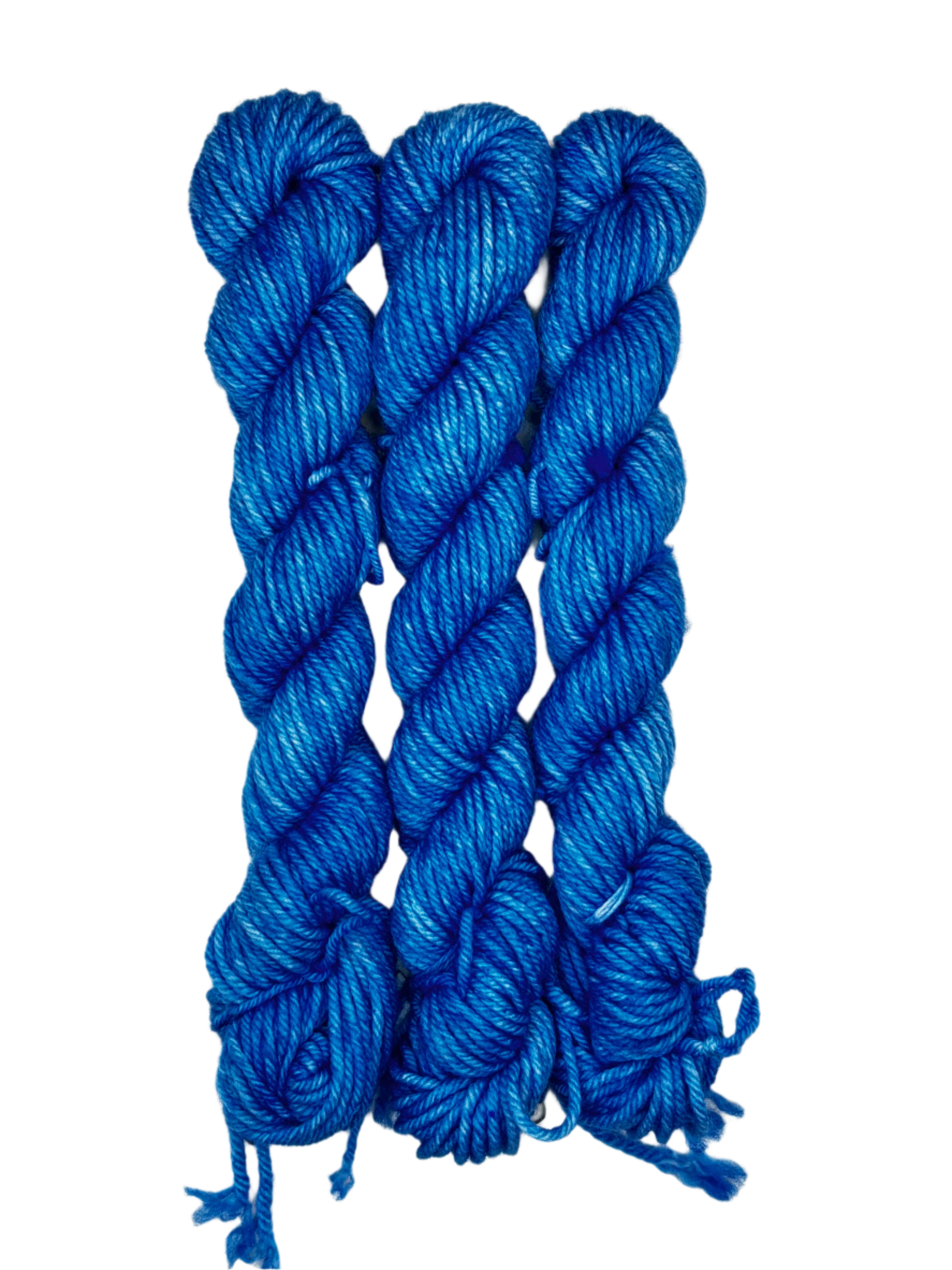 bright blue mini skein