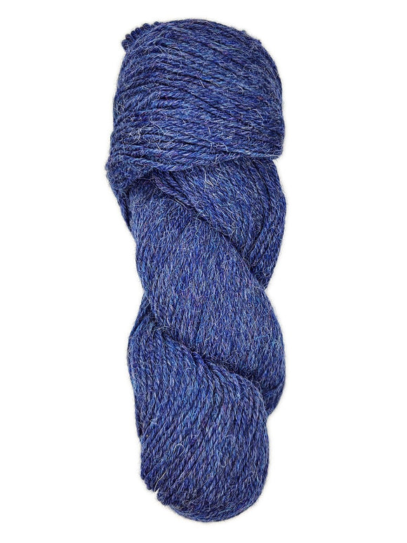 Skein of alpaca yarn color royal blue