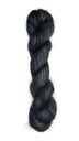 Skein of mohair silk yarn hand-dyed in Wyoming in the color black