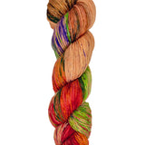 Blackbird Sycamore Fingering/Sock Yarn color orange green purple red mild speckles