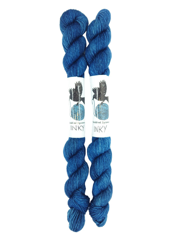 Blackbird Sycamore Fingering Mini Skein color dark blue