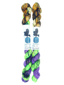 Blackbird Sycamore Fingering Mini Skein colors of halloween