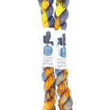 Blackbird Sycamore Fingering Mini Skein color yellow black orange 