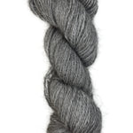Handspun skein of Angora and Wool Yarn color grey