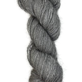 Handspun skein of Angora and Wool Yarn color grey