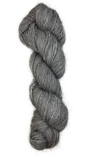 Handspun skein of Angora and Wool Yarn color grey