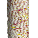  Red, orange, yellow speckled skein of yarn 