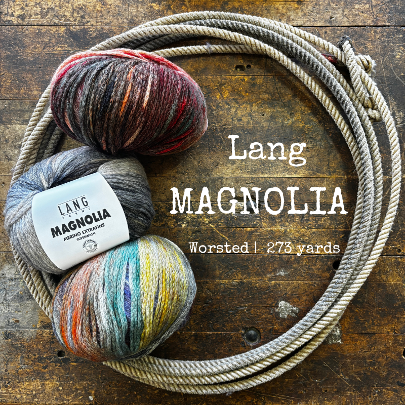 Various skeins of Lang Magnolia Yarn