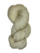 A skein of Berroco vintage wool yarn color offwhite