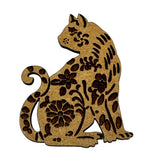 WOODEN NEEDLE MINDER WITH ENGRAVED DESIGN