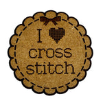 WOODEN NEEDLE MINDER WITH ENGRAVED DESIGN