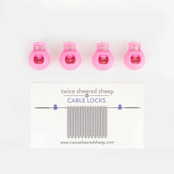 Twice Sheared Sheep: Cable Locks - Circular Needle Cord Stops