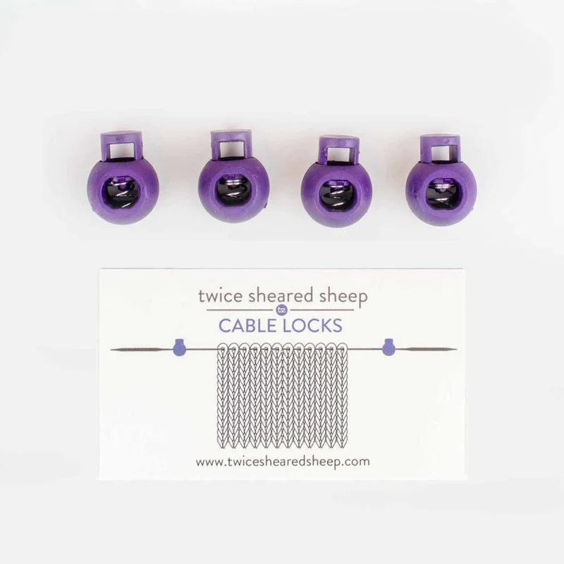 Twice Sheared Sheep Cable Locks - Circular Needle Cord Stops