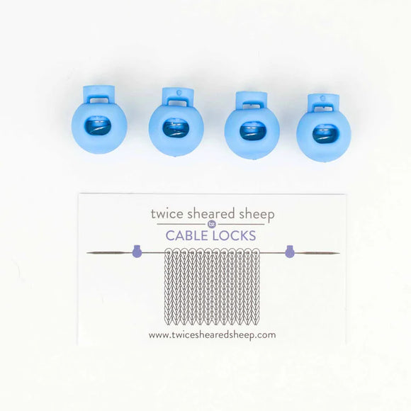 Twice Sheared Sheep: Cable Locks - Circular Needle Cord Stops