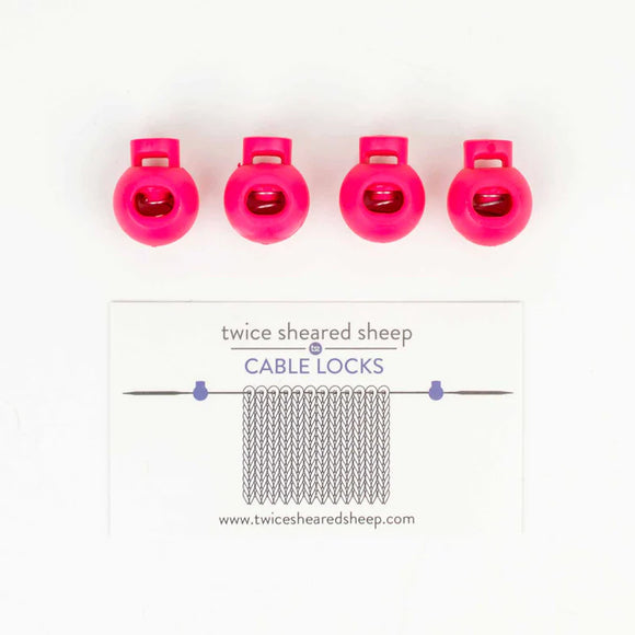 Twice Sheared Sheep: Cable Locks - Circular Needle Cord Stops