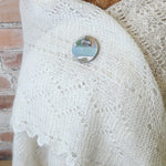 Magnetic Shawl Pin One of a Kind- Circle 8