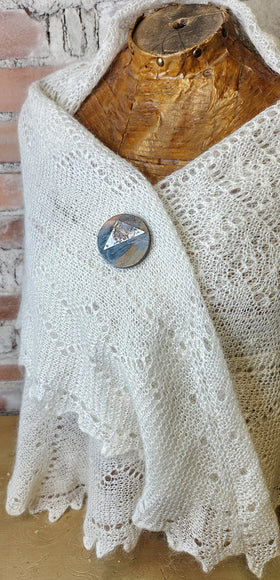 Magnetic Shawl Pin One of a Kind- Circle 9