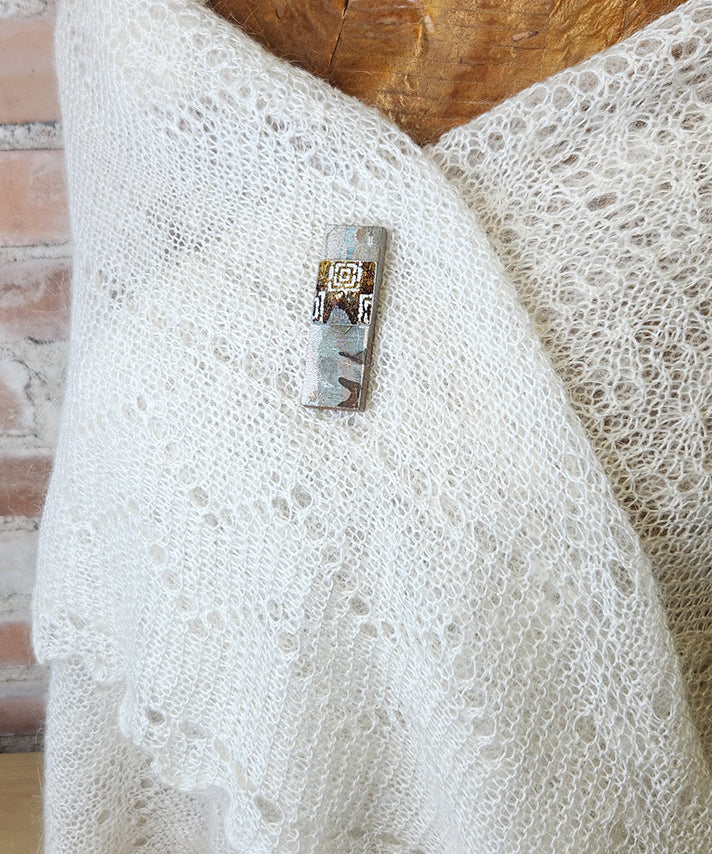 Magnetic Shawl Pin One of a Kind- Rectangle 12