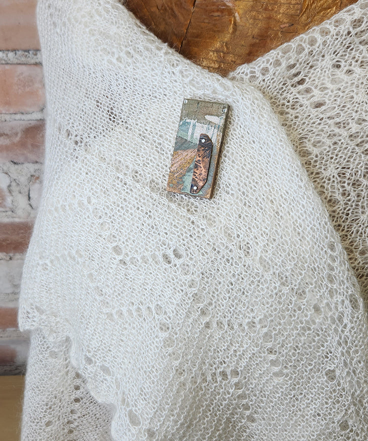 Magnetic Shawl Pin One of a Kind- Rectangle 2