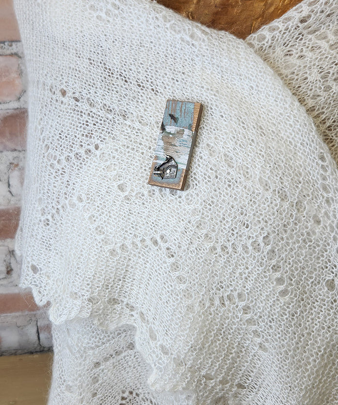Magnetic Shawl Pin One of a Kind- Rectangle 3