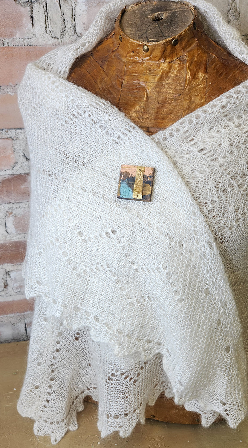 Magnetic Shawl Pin One of a Kind- Square 13