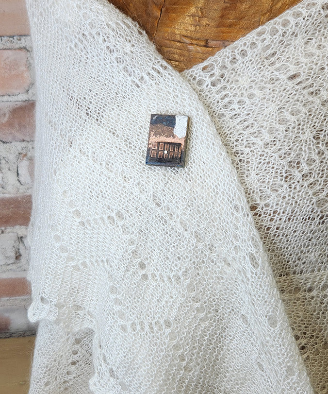 Magnetic Shawl Pin One of a Kind- Square 14