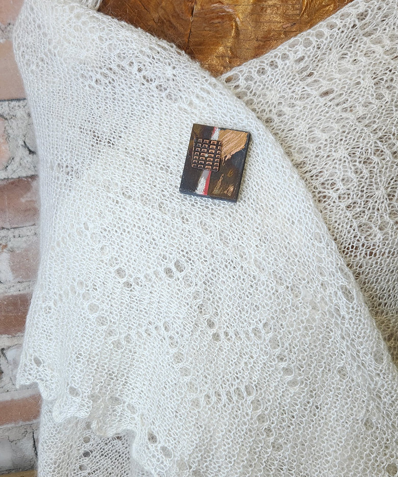 Magnetic Shawl Pin One of a Kind- Square 17