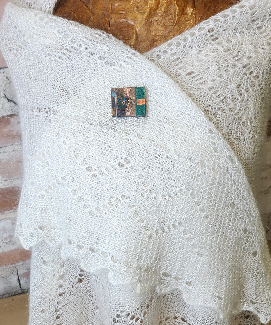 Magnetic Shawl Pin One of a Kind- Square 21