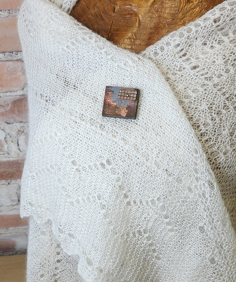 Magnetic Shawl Pin One of a Kind- Square 15