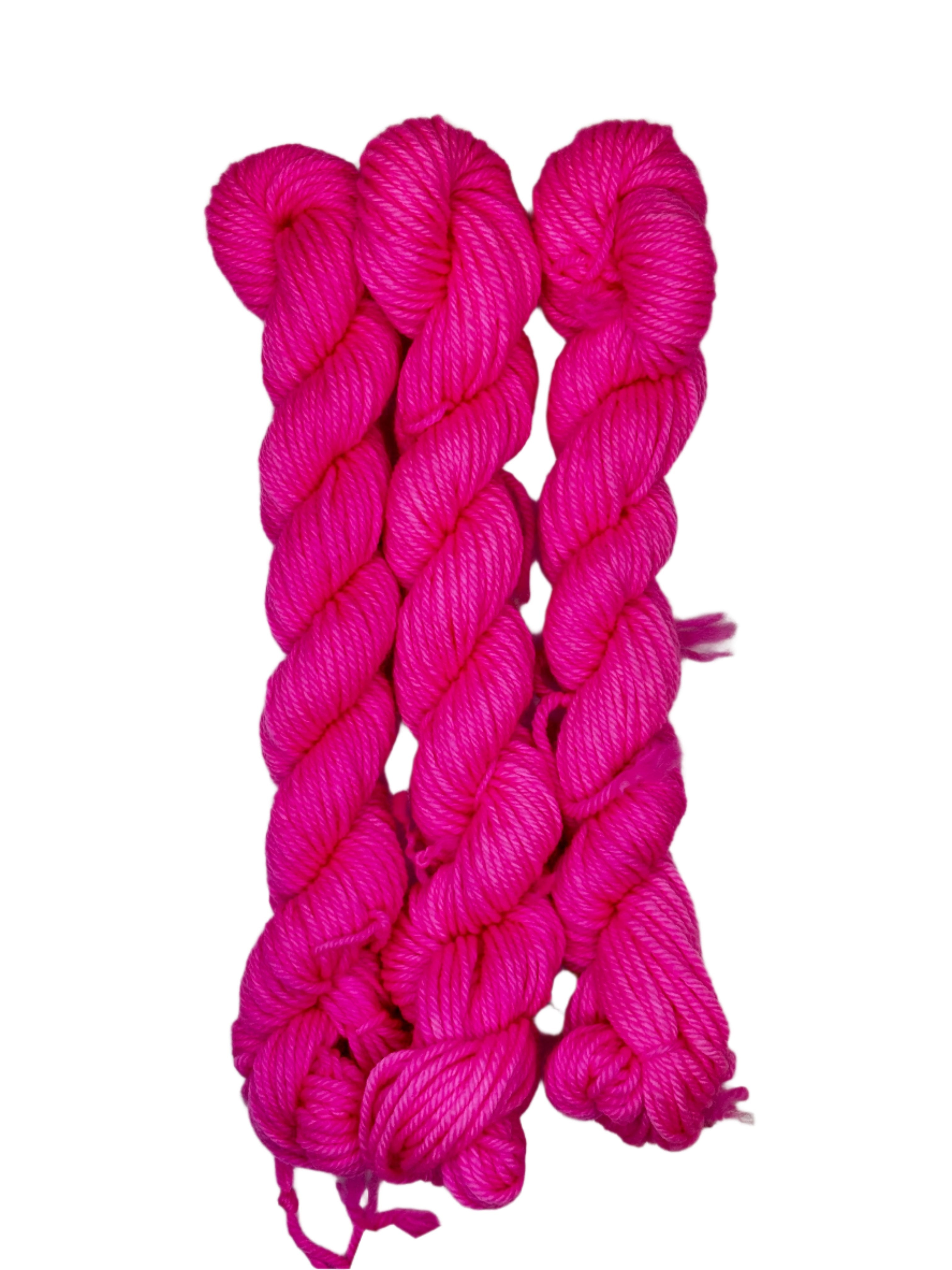 Bright pink mini skein