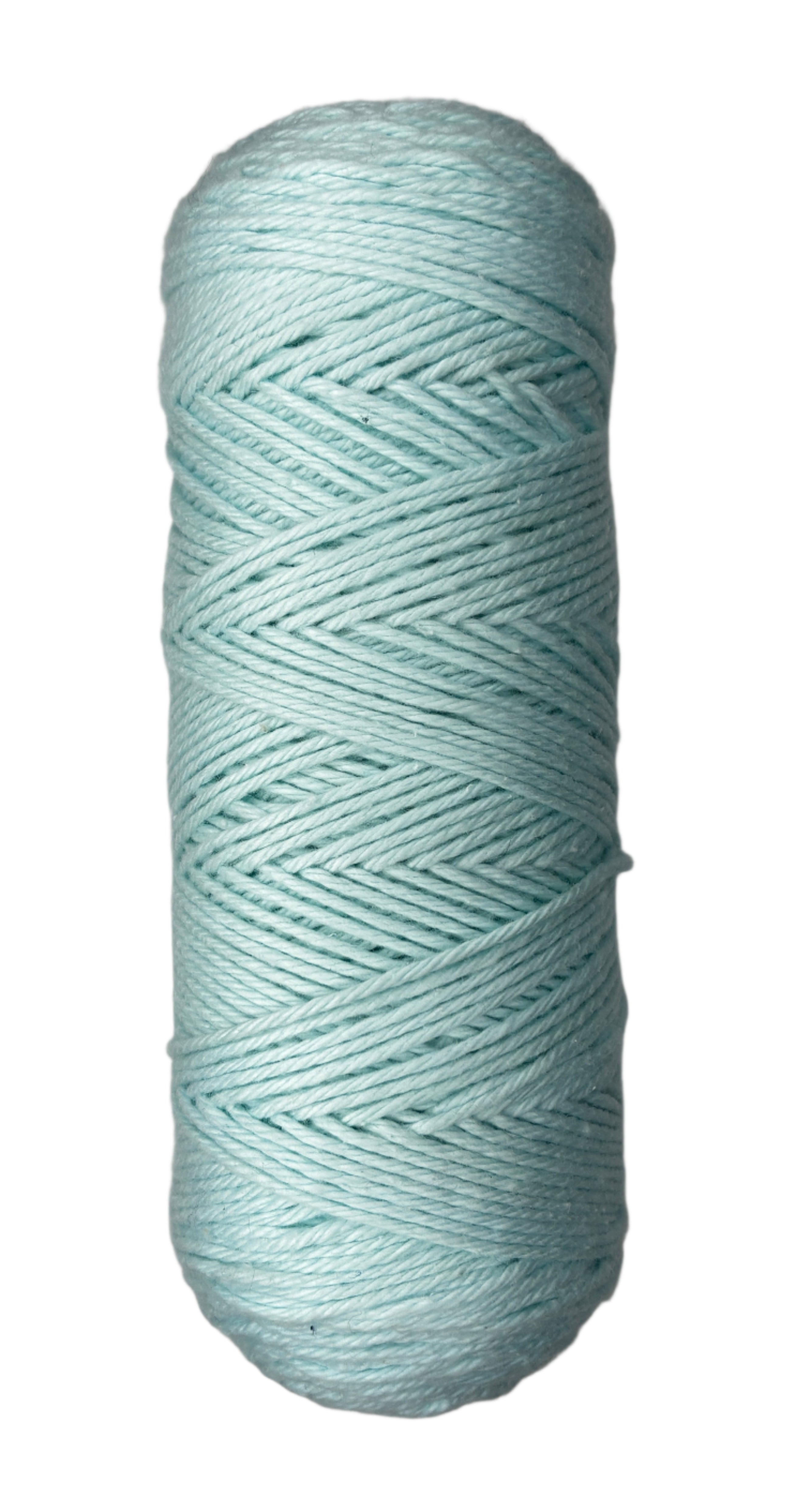 Airy Baby Blue skein of cotton yarn