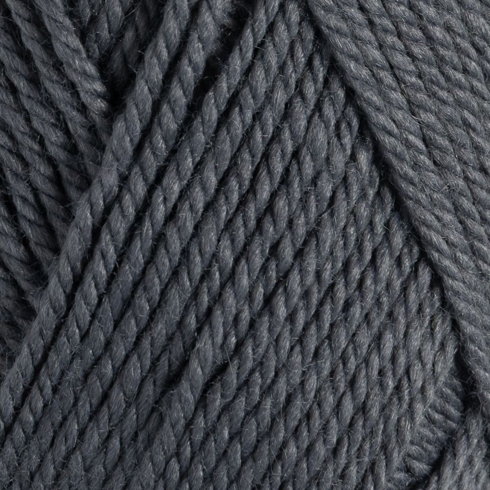 Close-up of dark gray yarn with visible texture