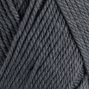 Close-up of dark gray yarn with visible texture