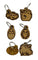 Wooden stitch markers with chickens etched in