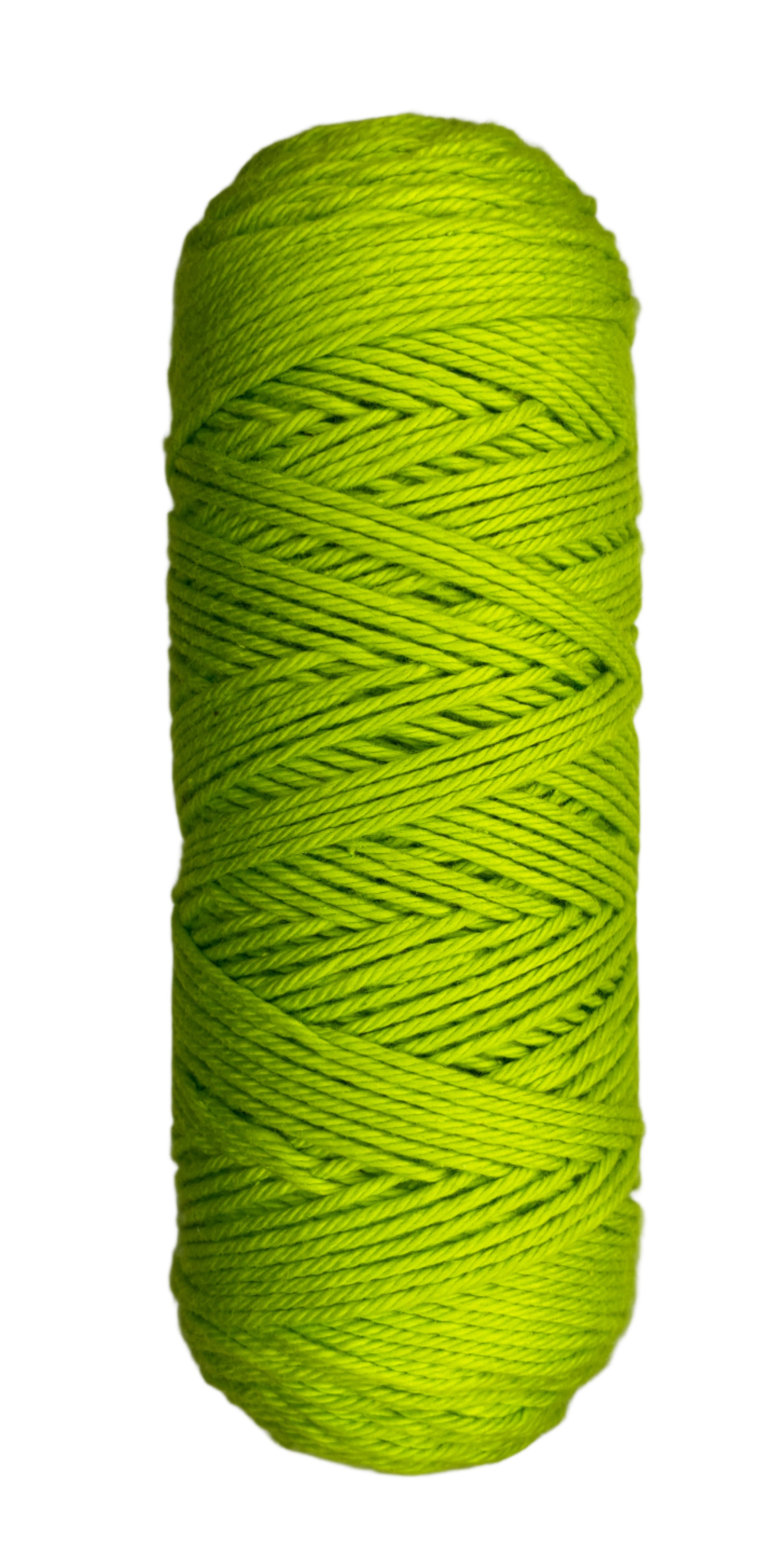 Chlorophyll Bright Green skein of cotton yarn